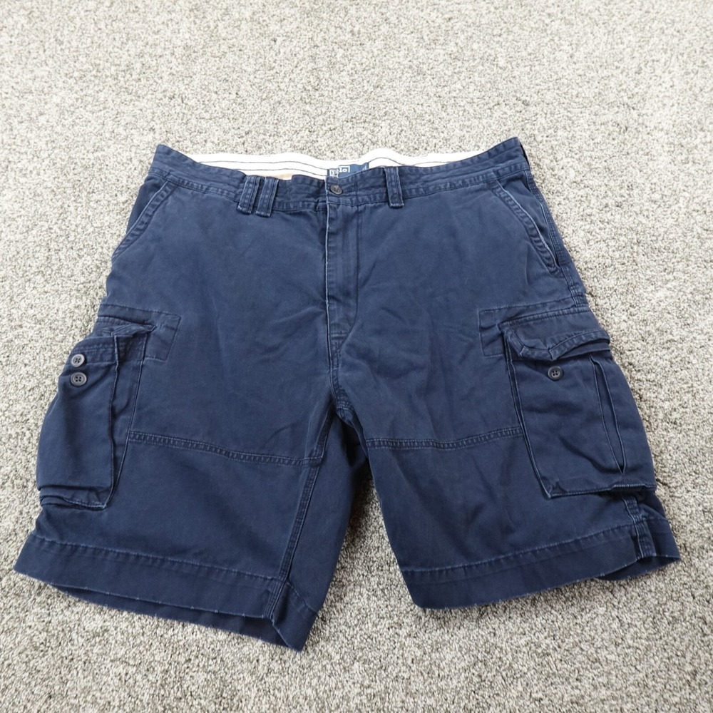 VTG Ralph Lauren Polo Shorts Mens 42 Blue Cargo Hiking Military Army Outdoor Y2K